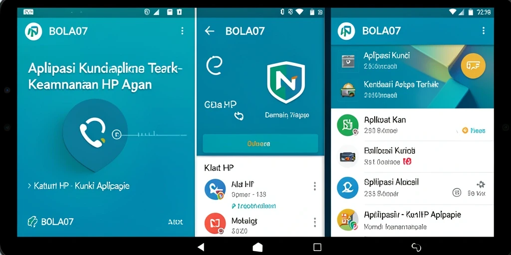 Tampilan antarmuka BOLA07 yang sederhana dan efektif untuk Kunci Aplikasi.