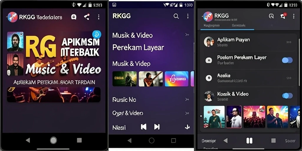 Tampilan utama aplikasi RKGG dengan fitur perekam layar yang intuitif.