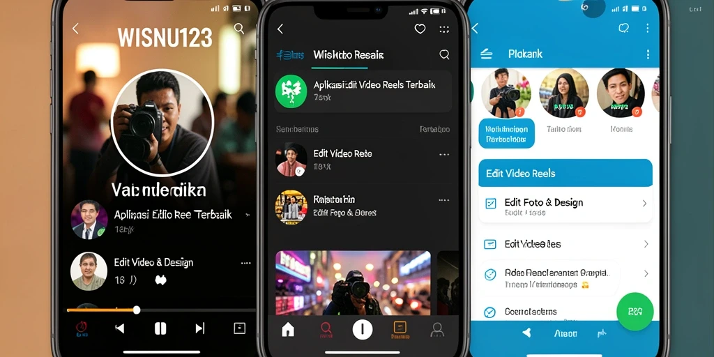 Screenshot antarmuka WISNU123 yang menampilkan fitur Edit Video Reels.
