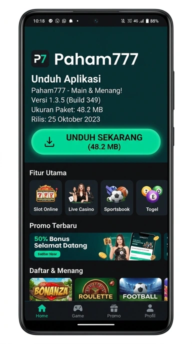 Tampilan halaman APK paham777